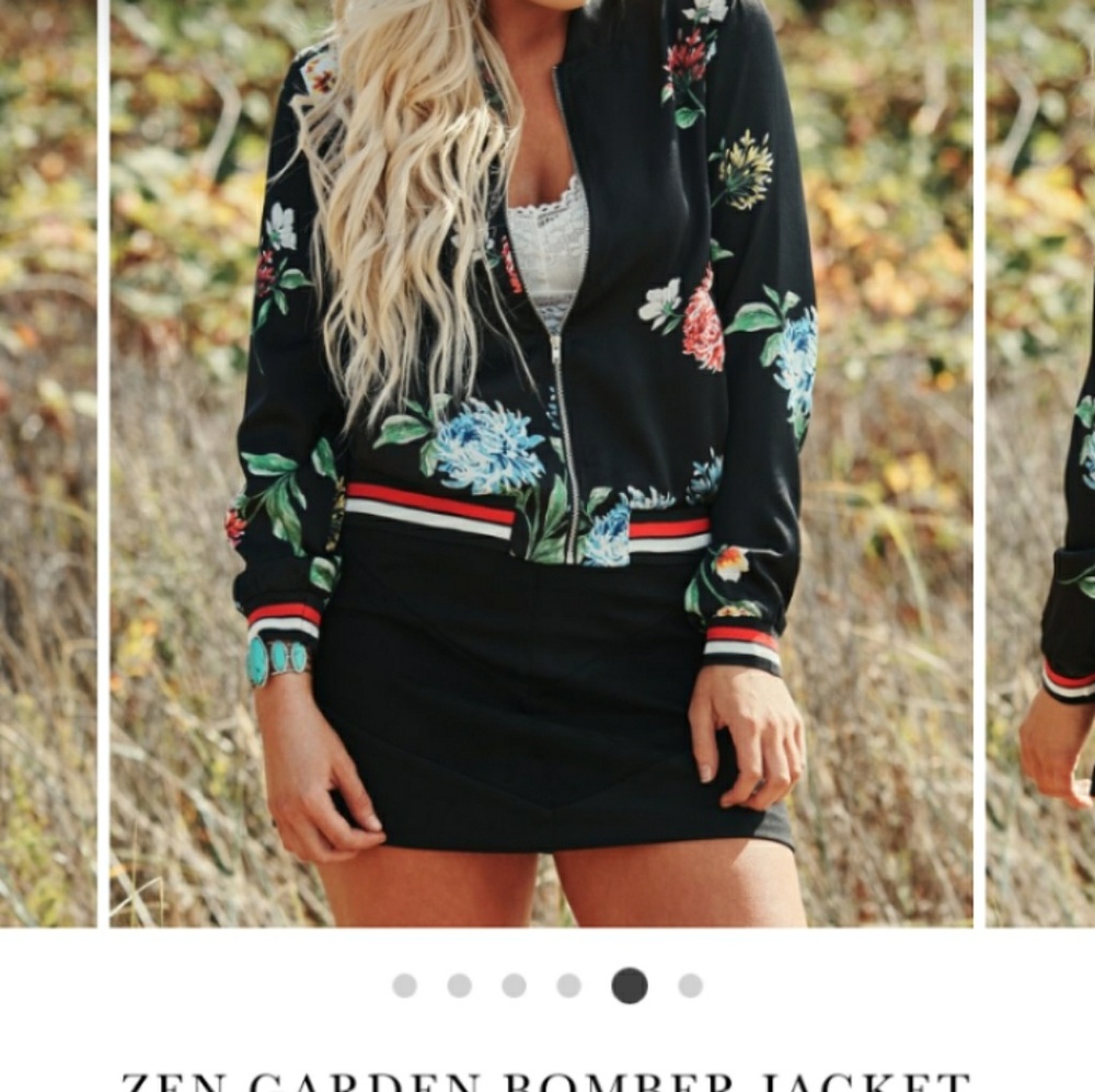 **ISO** Floral Bomber Jacket